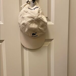 Vineyard Vines Adult Cream Boston Whale Hat